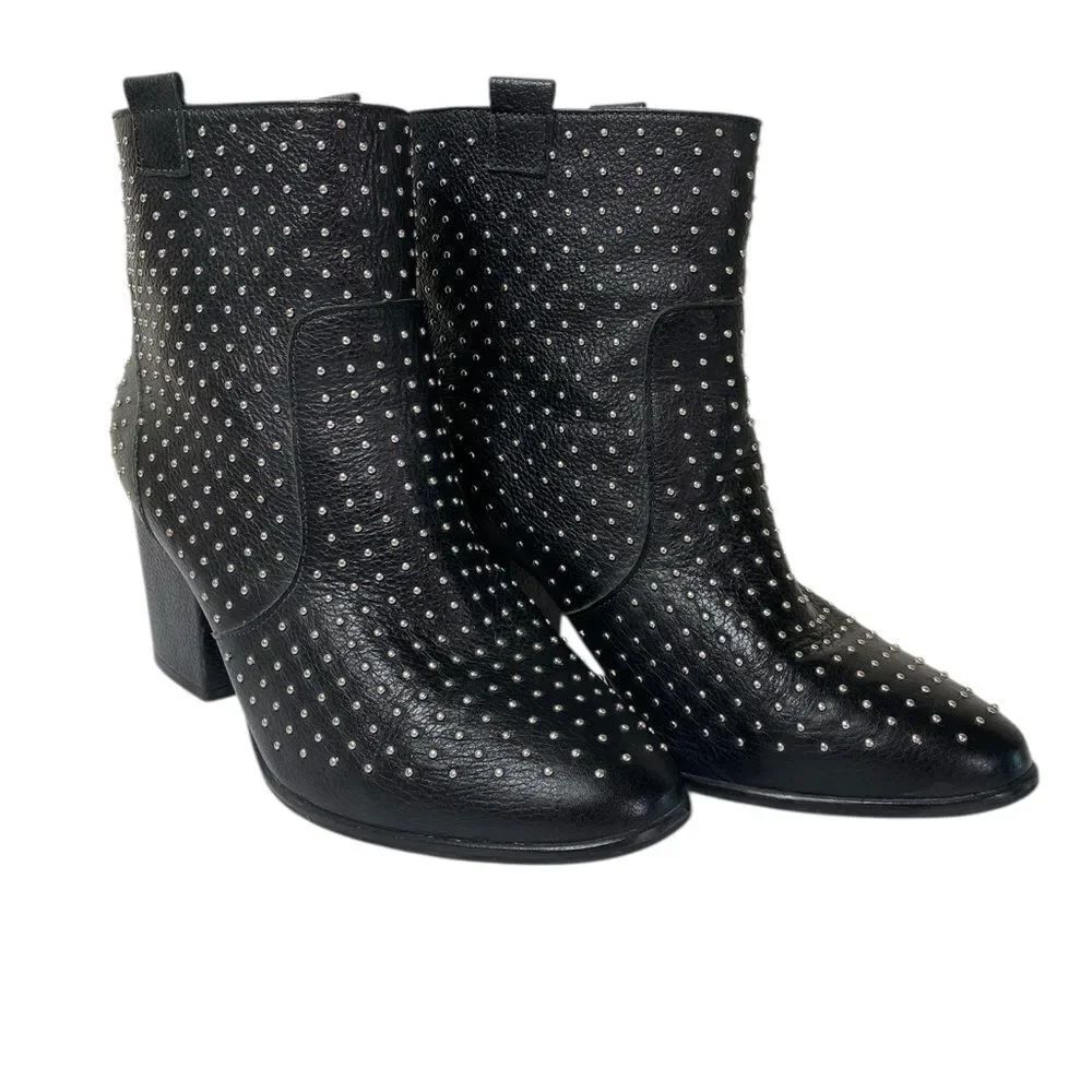 Rebecca Minkoff Black Studded Heeled Boots
